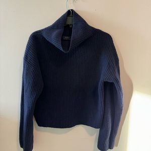 Polo Ralph Lauren Ribbed Mock Turtleneck Sweater Hunter Navy , Small
